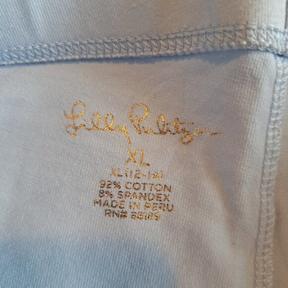 Lilly Pulitzer girls size XL light blue cropped pants - Picture 4 of 5